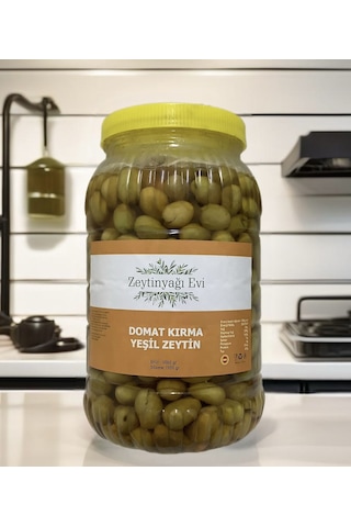 El Kırması Domat Sofralık Yeşil Zeytin İri Kalibre Pet Şişe 3000 Gram