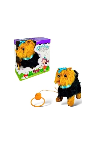 Vardem Tasmalı Hareketli Yürüyen Peluş Köpek Fiyonklu