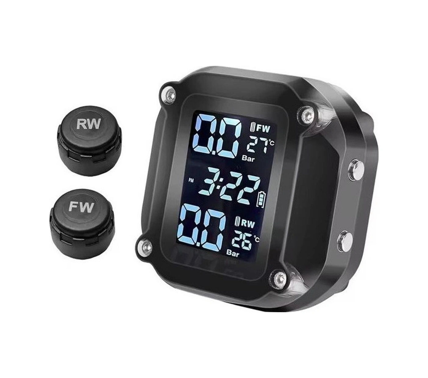 Powermaster Pm-28656 Motosiklet Kablosuz Lastik Basınç Hava Ve Sıcaklık İzleme Sistemi Cihazı Tpms