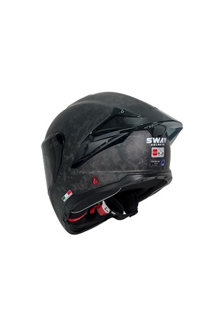 Full Face Sway 861 Forget Carbon Kask Siyah