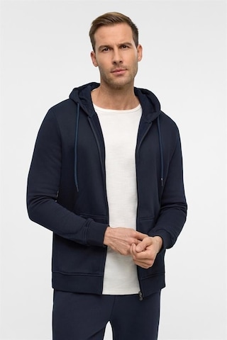 Süvari Lacivert Regular Düz Bisiklet Yaka Sweatshirt Lacivert
