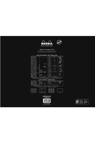 Rhodia Classic Üstten Zımbalı A3 Noktalı Defter Black RA38559
