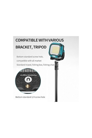 Tongxida Yeni Cob Work Ligtış Type-c Şarjlı Dış Aydınlatma Projektörü W892-1 Mavi Diğer