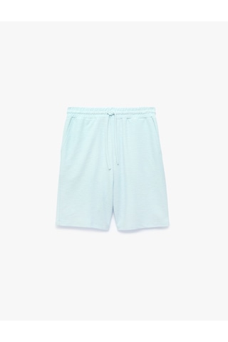 Koton Regular Fit Cepli Bermuda Beli Bağcıklı Şort Mavi 6sam40068mk