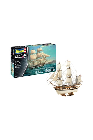 Revell Maket Model Kit Gemi H.m.s. Beagle Darwin's Historical Discovery Barque 5458