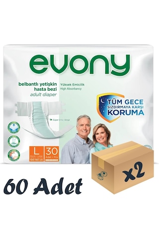 Evony Bel Bantlı Yetişkin Hasta Bezi L 2 x 30'Lu