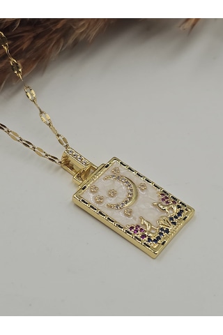 Gökyüzü Tarot Çelik Kolye