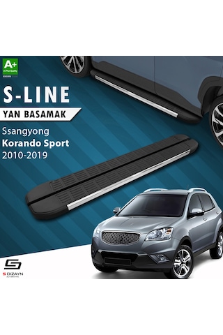 S-dizayn Ssangyong Korando Sport S-line Krom Yan Basamak 203 Cm 2010-2019 A+ Kalite