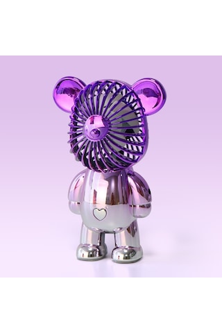 Lyon Mini Violent Bear Fan El Taşın Degrade Fan - Mor
