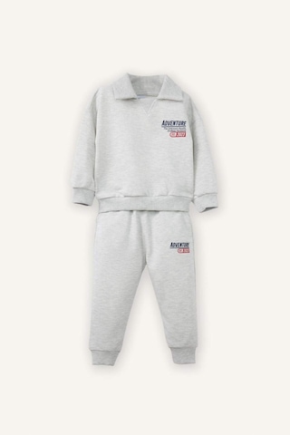 Defacto Slogan Baskılı Sweatshirt Kumaşı 2'li Takım Erkek Bebek G6294A526SP