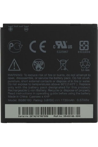 Htc Evo 3D / Sensation Xe Batarya Pil Bg86100