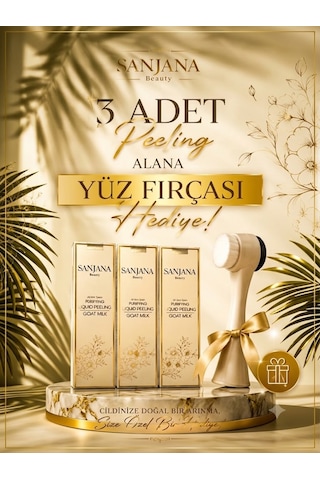 Yüz Fırçası Hediyeli 3 Adet Sanjana Keçi Sütlü Peeling Hediye