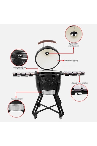 Kingstone Kamado Kömürlü Mangal Ø38 Cm Diğer