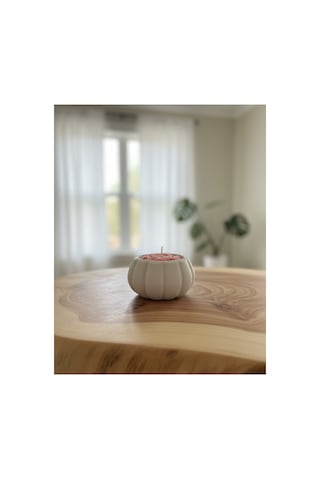 Tealight Bal Kabağı Söz, Nişan, Kına Hediyelik Mumluk Beyaz