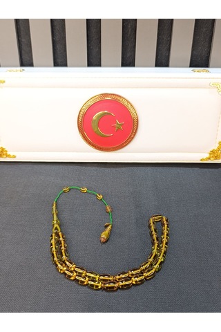Ateş Kehribar Tesbih Mustafa Aslan Usta Yapımı 46002051