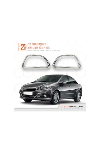 intakrom Fiat Linea Krom Sis Farı Çerçevesi 2 Parça 2012 ve Üzeri