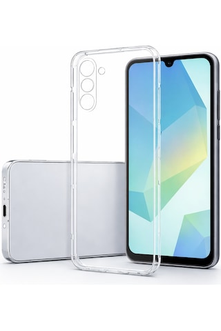 Samsung Uyumlu Galaxy A16 4g 5g İle Kılıf Şeffaf Kamera Korumalı 3d