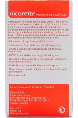 Freshfruit 2 mg 30 Meyveli Nikotin Sakızı