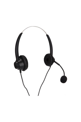 Padalink H360d-pc Siyah İkili Kulaklı Müşteri Hizmeti Kulaklığı - Gürültü Engelleme Mikrofonlu, 3 Bölümlü Çift 3.5mm Plug İle Pc/voıp Uyumlu