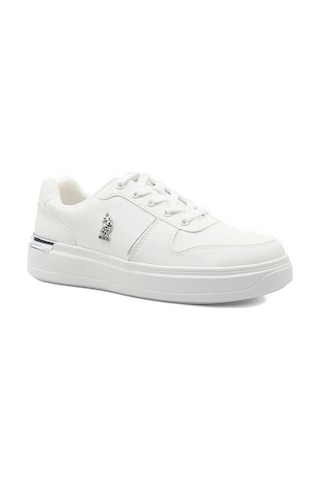 U.S. Polo Assn. Alka 6fx Bej Kadın Sneaker 19-beyaz