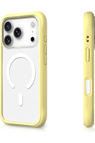 Apple Uyumlu iPhone 17 Pro Max Kılıf M-safe Şarj Özellikli Airbagli Youngkit Dynamic 2 Serisi Kapak Sarı Sarı