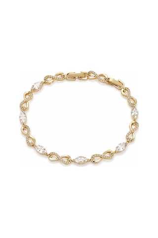 Cm Jewelry Zirkon Taşlı Sonsuzluk Bileklik Gold Şık Kadın Bileklik Altın