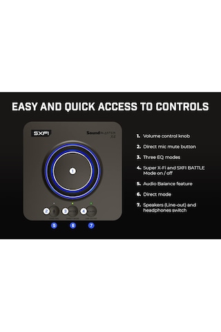 Creative Sound Blaster X4 Hi-Res 24 Bit 192 kHz 7.1 Harici Ses Kartı