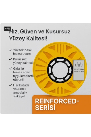 Filenta Sarı Pla Reinforced Filament 1.75mm 1kg 1