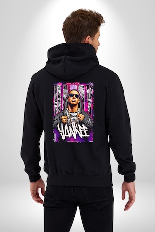 Angemiel Daddy Yankee Müzik Star Kadın Erkek Siyah Kapüşonlu Fermuarlı Baskılı Hırka Sweatshirt Siyah