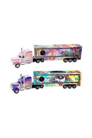 Royal Toys Şarjlı Kumandalı Hoparlör Dorseli Tır Wh8720 Mor Mor
