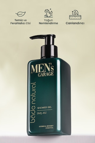 Bade Natural Men's Garage Arındırıcı Ve Canlandırıcı Duş Jeli 300 ML
