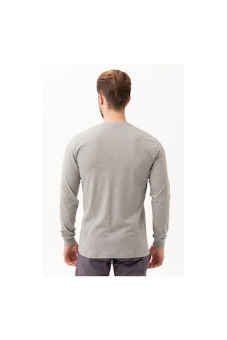 Gaura V Yaka Uzun Kollu T-shirt Gri Melanj