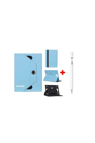 Xiaomi Mi Pad 5 11 Uyumlu Kılıf Universal Standlı + Dokunmatik Tablet Kalem Stylus Kapaklı Kılıf