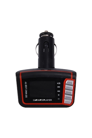 Uzaktan Kumandalı Fm Verici İle Araba Mp3 Müzik Çalar, Destek Tf / Sd Kart / Usb Flash Disk Kırmızı