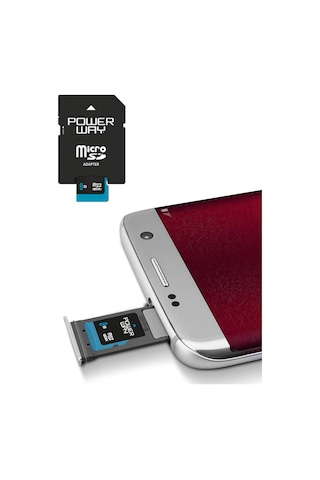 Powerway 8 GB MicroSDHC Hafıza Kartı + Adaptör