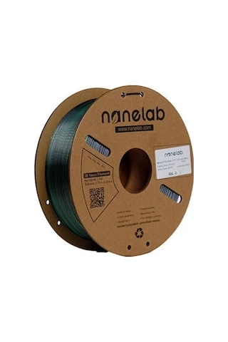Nanelab Çift Renkli Silk Pla Filament - Siyah-yeşil - 1.75mm - 1kg