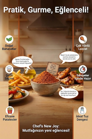 Chefs New Joy Kajun Baharatı Cajun Spice 1 KG