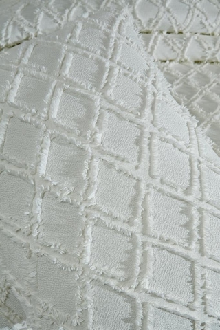 Çeyiz Diyarı Vesya 2 Parça Tek Kişilik Pike Takımı Krem Krem