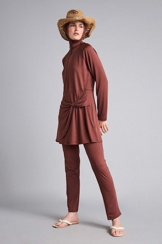 Defacto Regular Fıt 4lü Kahverengi Burkini Mayo G7456ax26hsbn329 Kahve-bn329