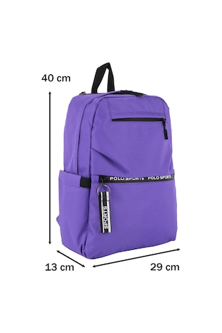 Mor Okul Sırt Çantası Ortaokul Lise Geniş İç Hacim Su Geçirmez Kumaş Yandan Cepli Mor