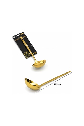 İbico İ22-449 24.5cm Gold Altın Metal Servis Kepçe - 12'li Paket Diğer
