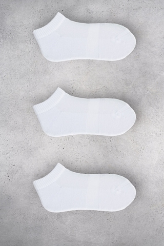 EARIEN Kadın Organik Pamuklu 3 Lü Paket Beyaz Çorap