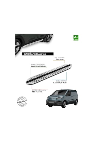 Fiat Doblo Uzun Şase Uyumlu 2023 2024 2025 2026 2027 Araca Özel Yan Basamak