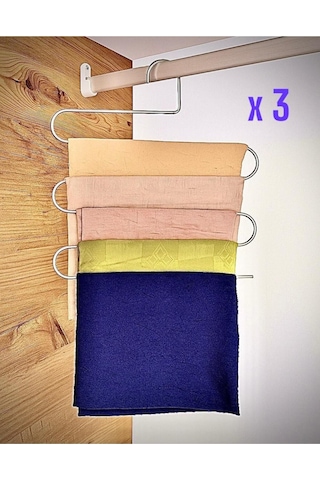 Pantolon Askısı 3'lü Gri