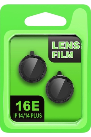 Apple iPhone Uyumlu 16e Raze Metal Kamera Lens - Siyah Çr