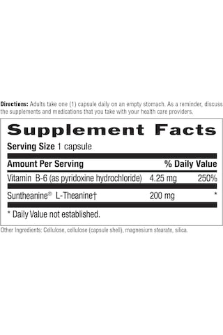 Country Life Suntheanine L-theanine Stress Relief Inositol Focus & Better Sleep Brain & Cognitive