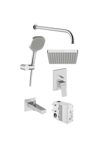 Artema Minimax Square Ankastre Banyo Seti, Krom A41949, A43732, A45915, A45913, A45652, A43595