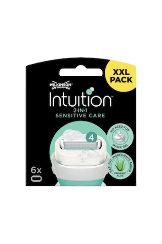 Wilkinson Sword Intuition Sensitive Care Kendinden Sabunlu Kadın Tıraş Bıçağı Kartuşu 4 Bıçaklı 6 Yedek Kartuş