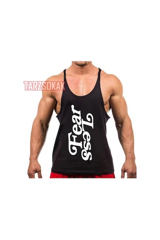 Tarzsokak Gym Tank Top Fitness Sporcu Atleti Lesbenja Siyah