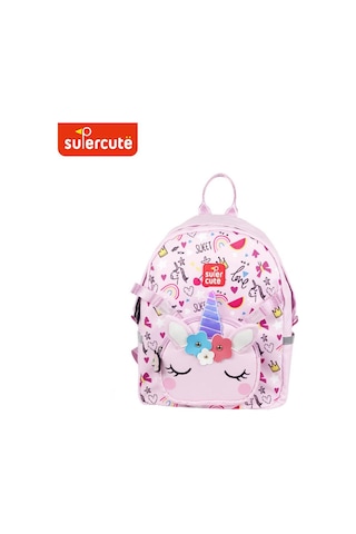 Supercute Two İn One Sırt Çantası - Unicorn - Pembe